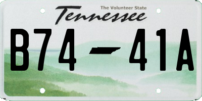 TN license plate B7441A