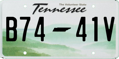 TN license plate B7441V