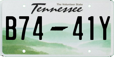 TN license plate B7441Y