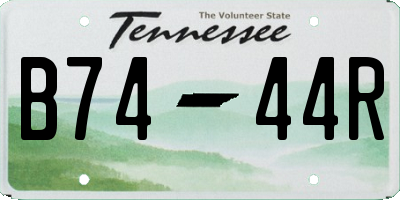TN license plate B7444R