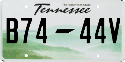 TN license plate B7444V