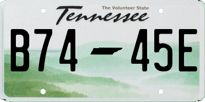 TN license plate B7445E