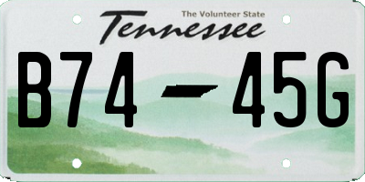 TN license plate B7445G