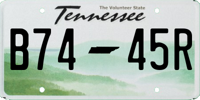TN license plate B7445R