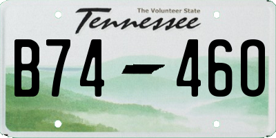 TN license plate B7446O