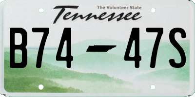 TN license plate B7447S