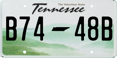 TN license plate B7448B