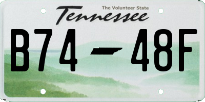 TN license plate B7448F