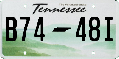 TN license plate B7448I
