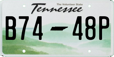 TN license plate B7448P