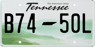 TN license plate B7450L