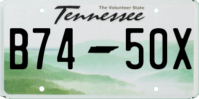 TN license plate B7450X