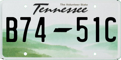 TN license plate B7451C