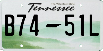 TN license plate B7451L