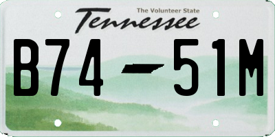 TN license plate B7451M