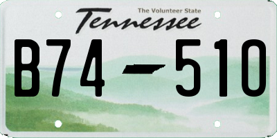 TN license plate B7451O