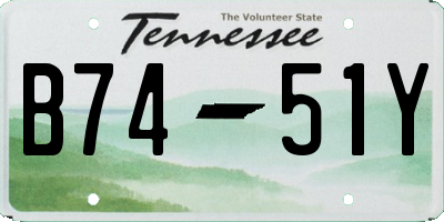 TN license plate B7451Y