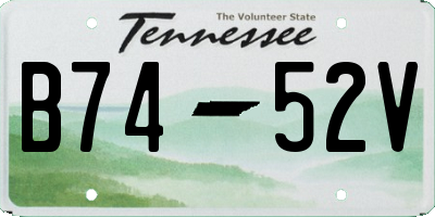 TN license plate B7452V