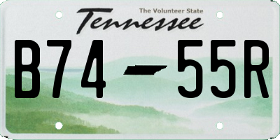 TN license plate B7455R