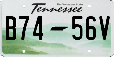 TN license plate B7456V