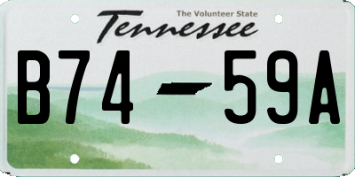 TN license plate B7459A