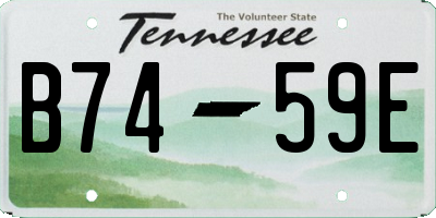 TN license plate B7459E