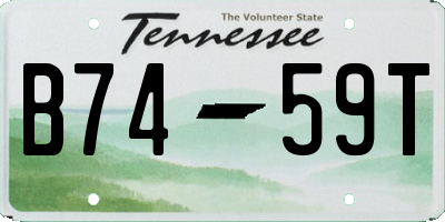 TN license plate B7459T