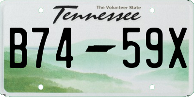 TN license plate B7459X