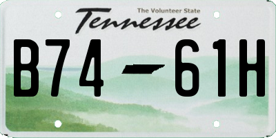 TN license plate B7461H