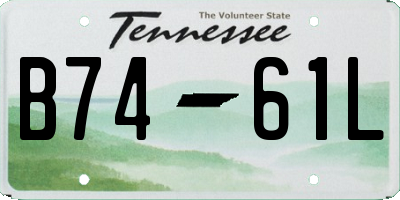 TN license plate B7461L