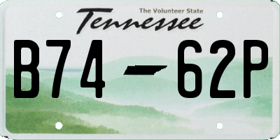 TN license plate B7462P