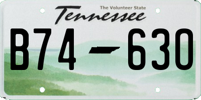 TN license plate B7463O