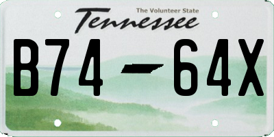 TN license plate B7464X