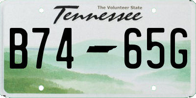 TN license plate B7465G