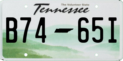TN license plate B7465I