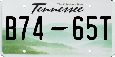TN license plate B7465T