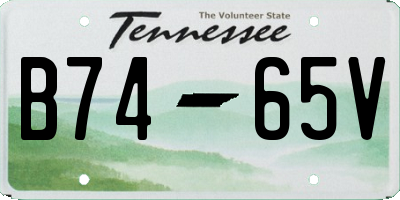TN license plate B7465V