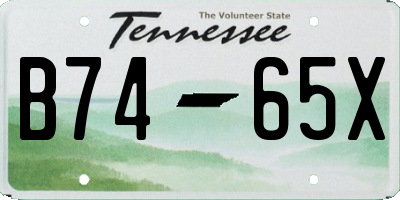 TN license plate B7465X