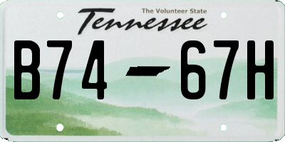 TN license plate B7467H