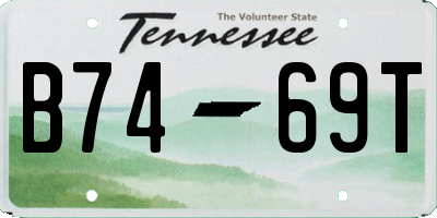 TN license plate B7469T