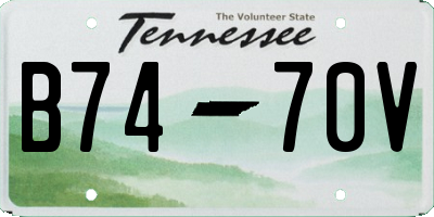 TN license plate B7470V