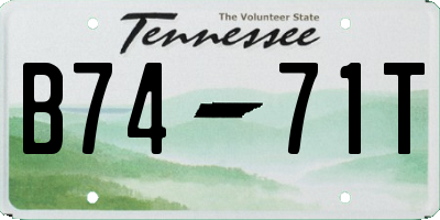 TN license plate B7471T