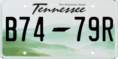 TN license plate B7479R