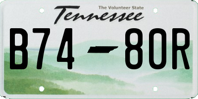 TN license plate B7480R