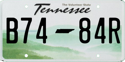 TN license plate B7484R