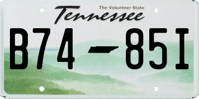 TN license plate B7485I