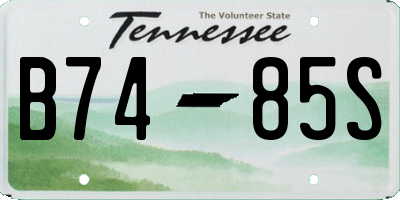 TN license plate B7485S
