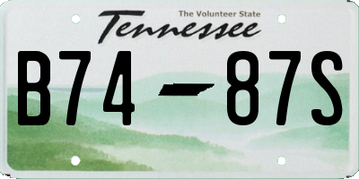 TN license plate B7487S