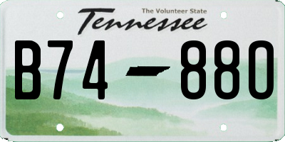 TN license plate B7488O