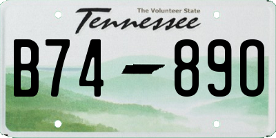 TN license plate B7489O